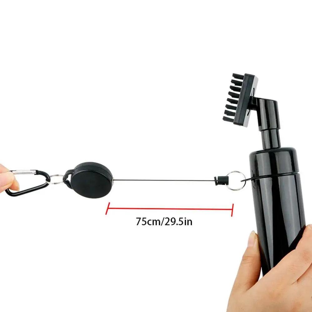 Essential Golf Club Cleaning Brush With Push Type Water Bottle Water Brush Golf Swing Groove Cleaner