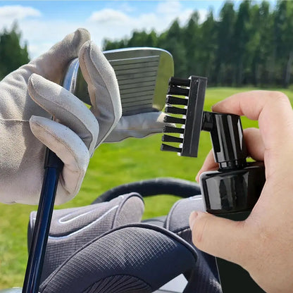 Essential Golf Club Cleaning Brush With Push Type Water Bottle Water Brush Golf Swing Groove Cleaner